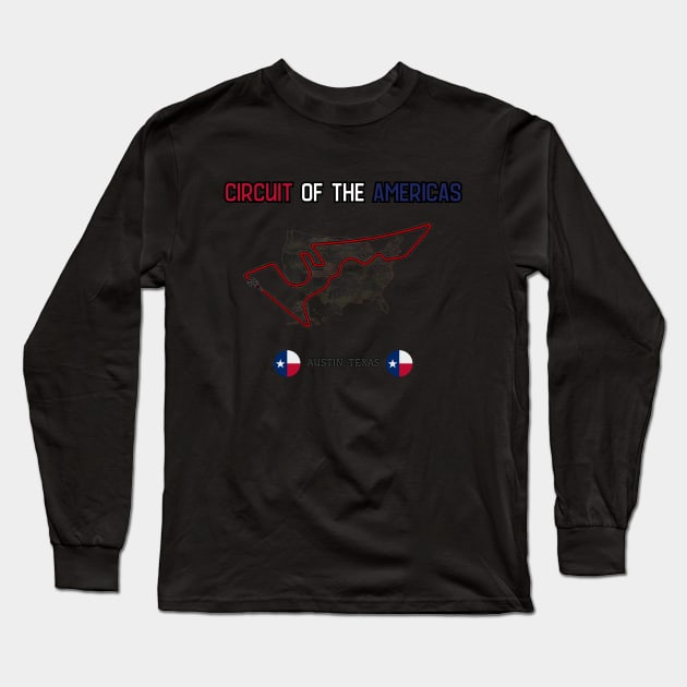 Circuit of the Americas, Austin GP, Texas, formula 1, usa grand prix Long Sleeve T-Shirt by Pattyld